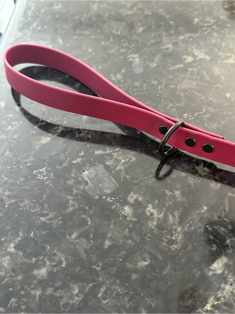 Custom BioThane Dog Leash 4 Ft Wine + Amethyst Traffic Handle Locking Carabiner